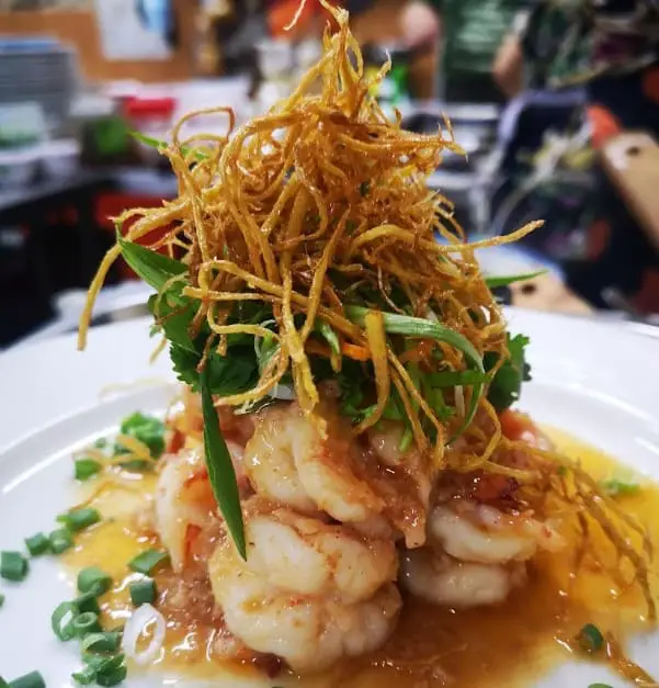 shrimp stack at teochiew restaurant